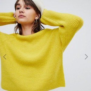 ASOS DESIGN fluffy sweater in rib
